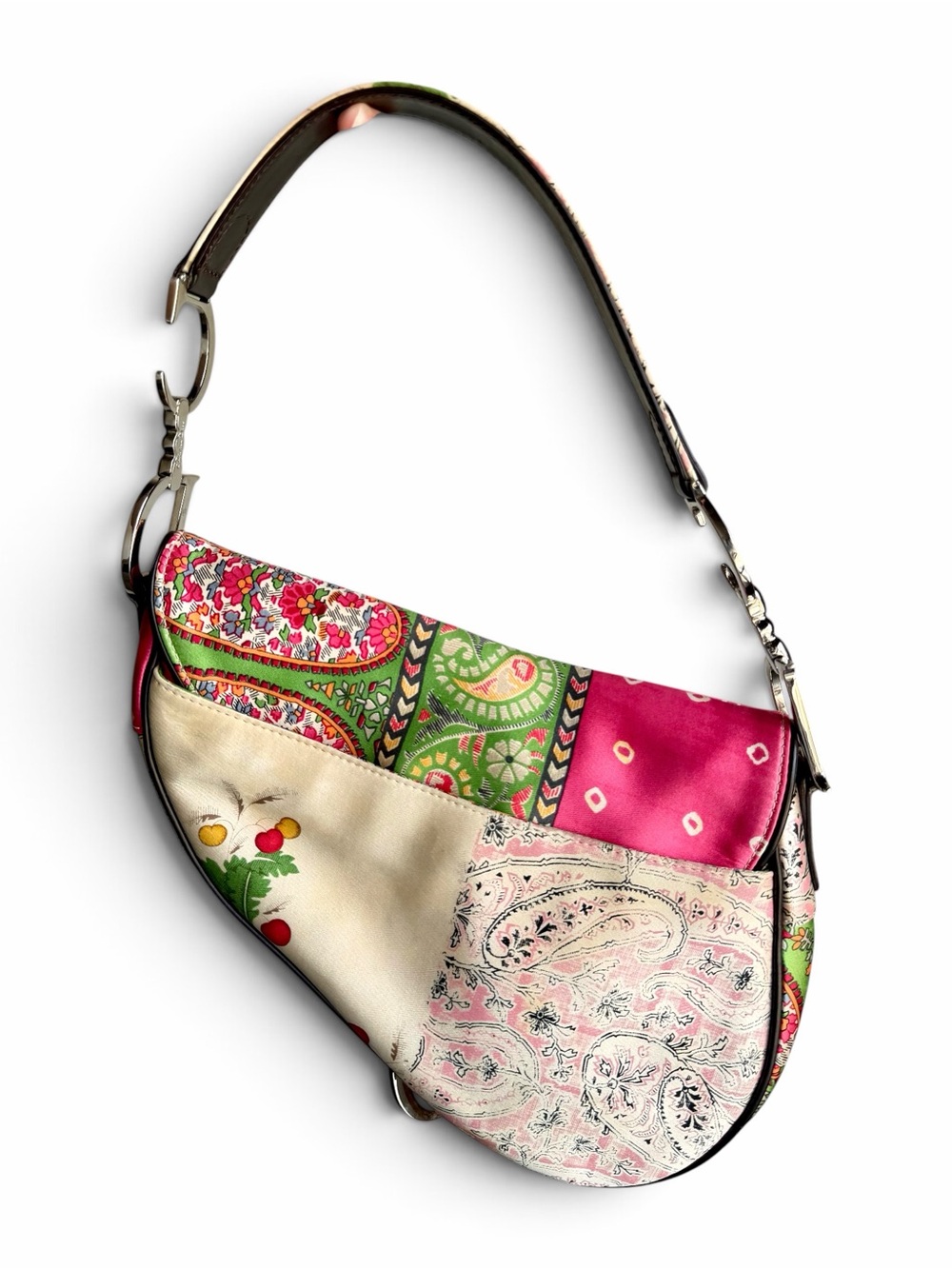 Vintage Christian Dior Paisley Print Saddle Bag - Picture 2 of 7